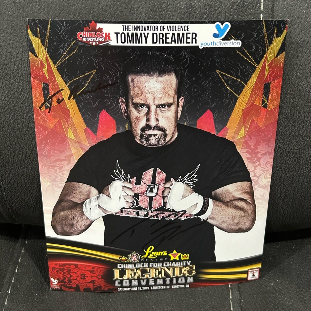 💚2 FOR 25 LISTING SALE💚 Tommy Dreamer signed 8x10! WWE, AEW, ECW, TNA